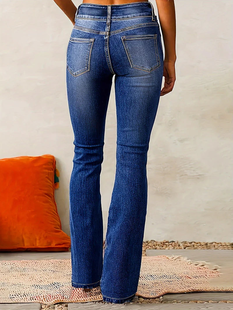 Marjolein | Jeanse z Wysokim Stanem