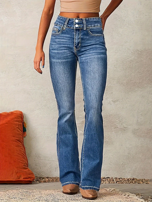 Marjolein | Jeanse z Wysokim Stanem