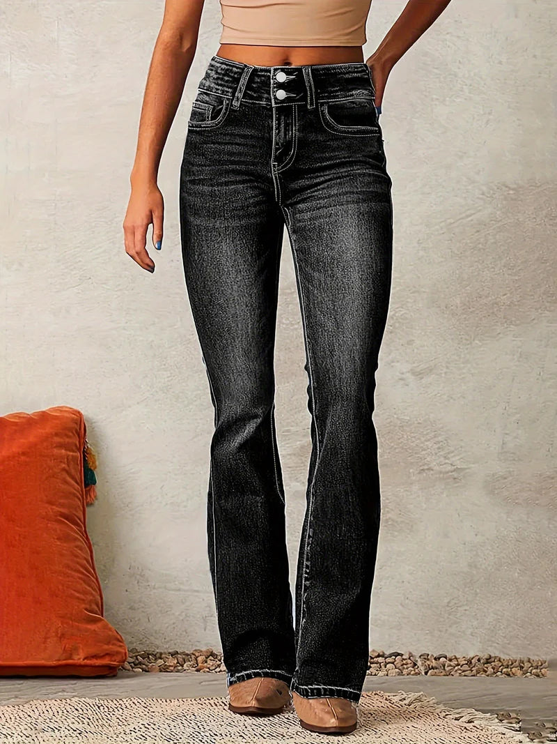 Marjolein | Jeanse z Wysokim Stanem